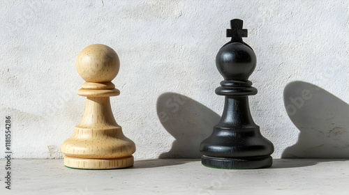 Chess Pieces Cast Long Shad...