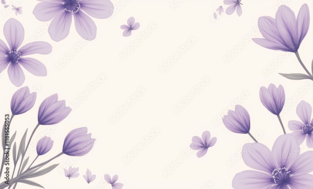 Delicate purple floral background design Delicate purple floral background design
