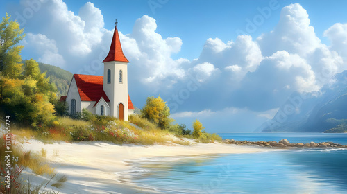 Seaside Church Stands Seren...