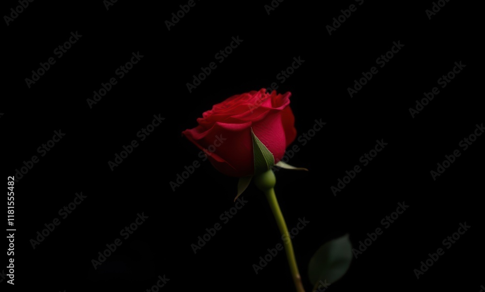 Beautiful red rose on black background Beautiful red rose on black background