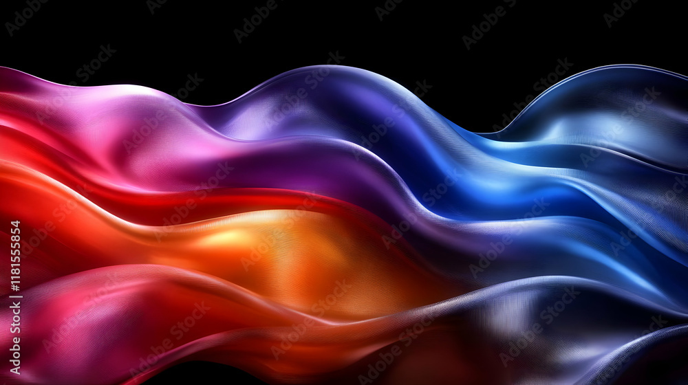 Abstract Waves Flow Smoothly with Vibrant Colors and Fluid Motion Abstract Waves Flow Smoothly with Vibrant Colors and Fluid Motion