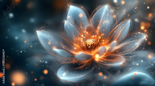 Glowing Flower Blooms with ...
