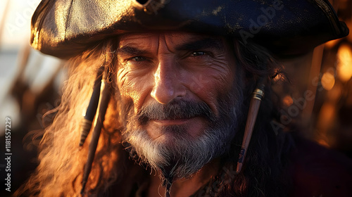 Seafarer Gazes: Hat, Beard,...