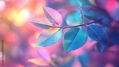 Vibrant Leaves Glow: Nature...