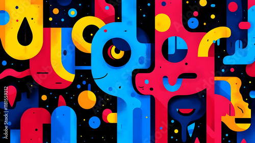 Abstract Shapes Dance: Colo...