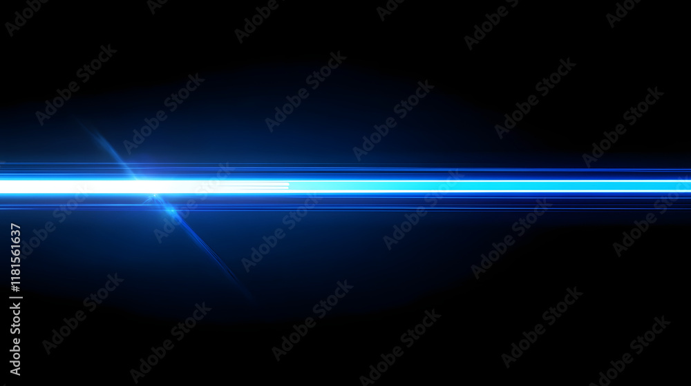 Obraz premium Laser lines of light. Horizontal neon light. background
