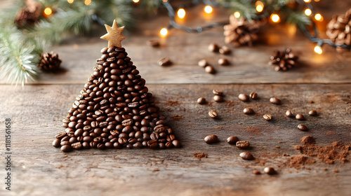 Coffee Beans Form Festive T...