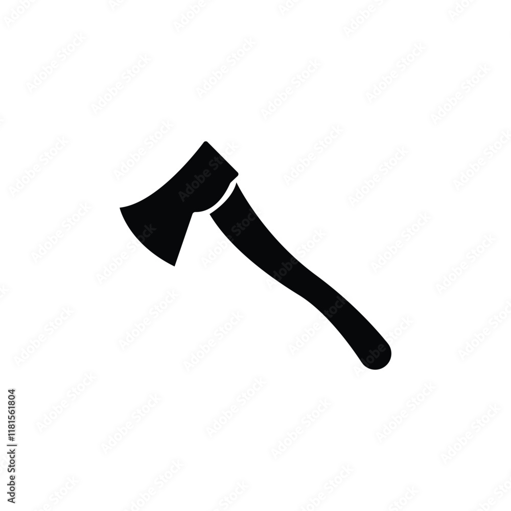 Lumberjack Axe Silhouette. Vector image isolated on white background Lumberjack Axe Silhouette. Vector image isolated on white background