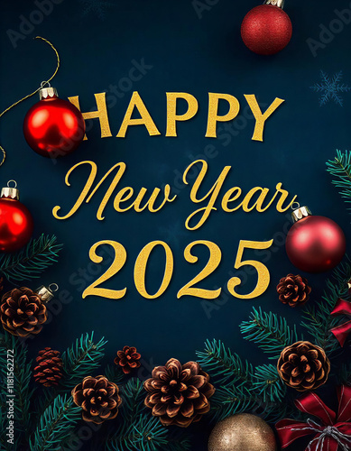 Wallpaper Mural Happy New Year 2025 Greeting Torontodigital.ca