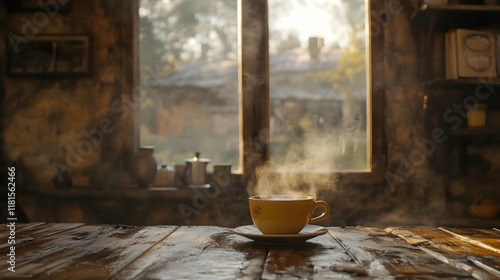 Hot Cup of Cozy Drink Steam...
