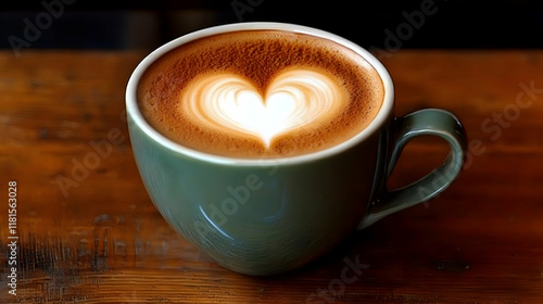 Heart Latte Art Coffee Desi...