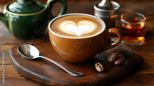 Coffee Creates Heart Latte ...
