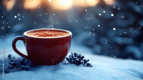 Hot Drink Warms a Snowy Eve...
