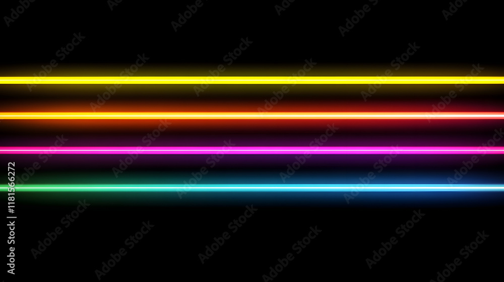 Laser lines of light. Horizontal neon light. background
Laser lines of light. Horizontal neon light. background