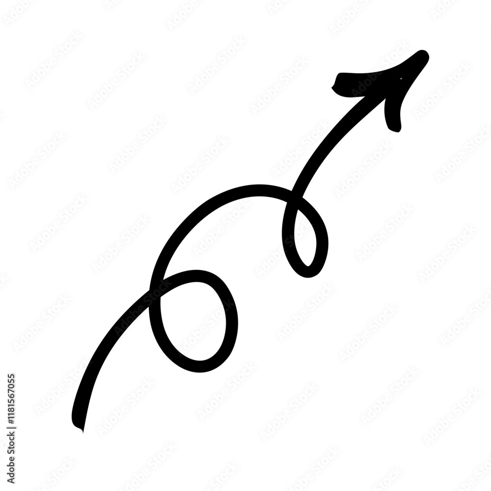 Line shape marker underline, arrow Line shape marker underline, arrow