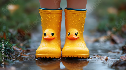 Yellow Duck Boots Splash in...
