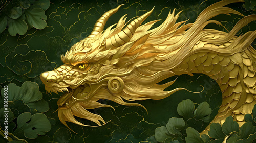 Golden Dragon Sculpture Emb...