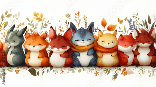 Cute Animals Gather in Autu...