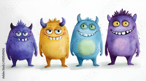 Four Colorful Monsters Stan...