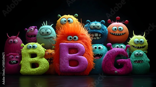 Colorful Monsters Gather an...