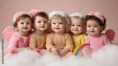 Five Adorable Babies Smile ...