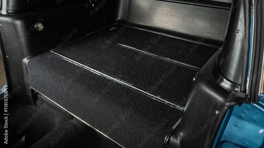 Back seats in a car laid flat Back seats in a car laid flat