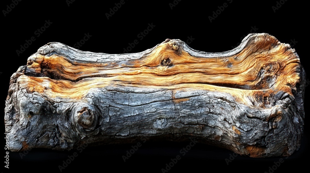 Ancient Weathered Log: A Study in Texture and Time