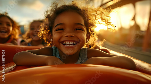 Child Smiles on Amusement P...