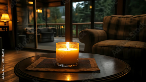 Candle Creates Cozy Ambianc...