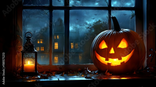Spooky Halloween Pumpkin Il...