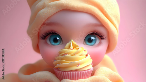 Baby Holds Cupcake: Sweet T...