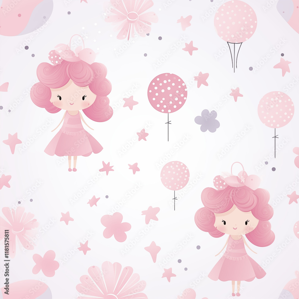 seamless pattern with pink flowers seamless pattern with pink flowers