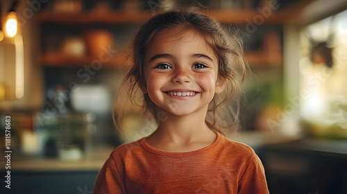 Little Girl Smiles Brightly...