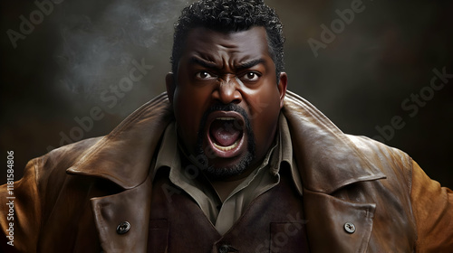 Man Shouts with Intensity, ...