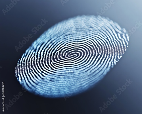 Wallpaper Mural Detailed fingerprint pattern in blue tones. Torontodigital.ca