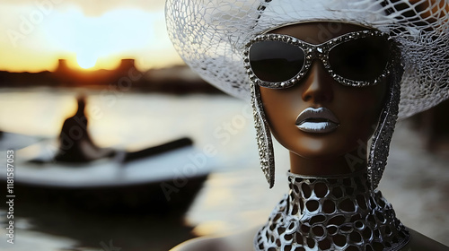 Fashion Mannequin Wears Sil...