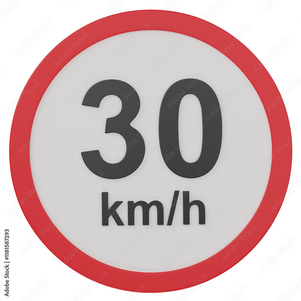 3d render 40km/h street sign illustration 3d render 40km/h street sign illustration