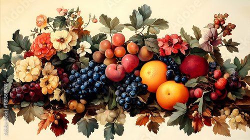 Fruits and Flowers Combine ...