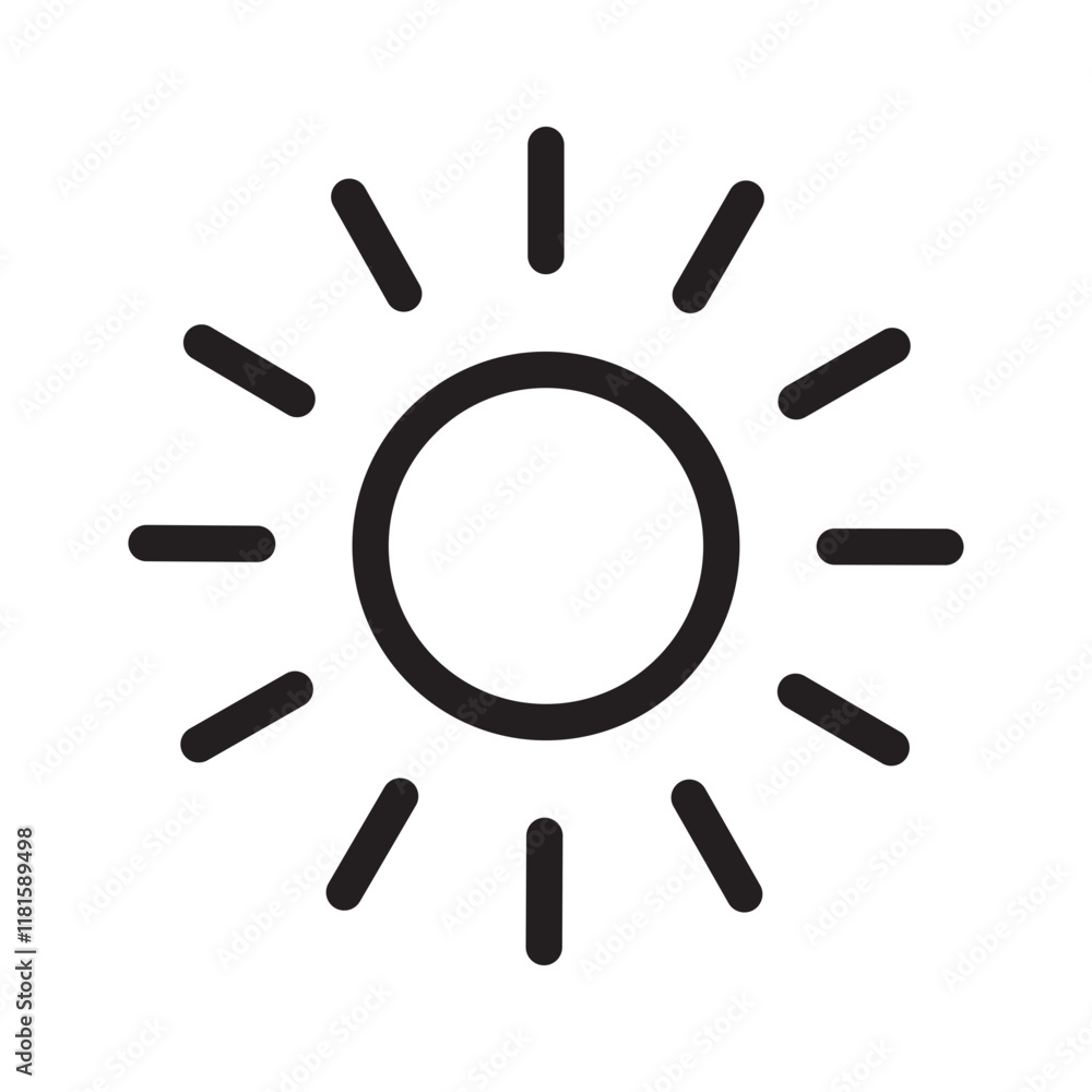 Sun, solar energy, green energy outline icons, minimalist vector illustration, simple concept, Isolated on white background Sun, solar energy, green energy outline icons, minimalist vector illustration, simple concept, Isolated on white background