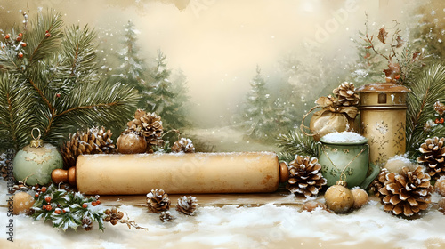 Christmas Still Life Decora...
