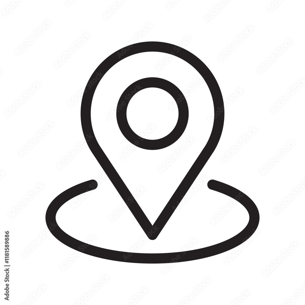 Pin maps, location, position outline icons, minimalist vector illustration, simple concept, Isolated on white background Pin maps, location, position outline icons, minimalist vector illustration, simple concept, Isolated on white background