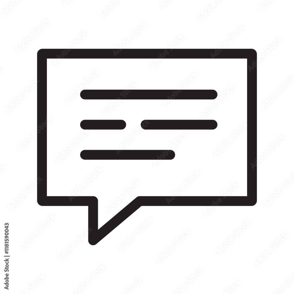 Speech bubble message outline icons, minimalist vector illustration, simple concept, Isolated on white background Speech bubble message outline icons, minimalist vector illustration, simple concept, Isolated on white background