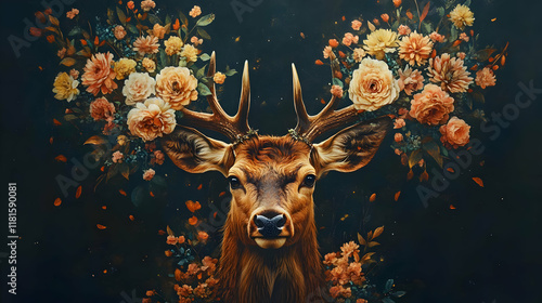 Majestic Deer Poses with Au...