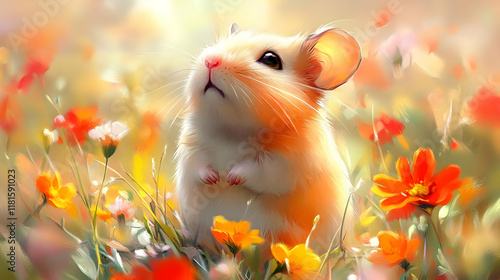 Cute Hamster Explores a Vib...