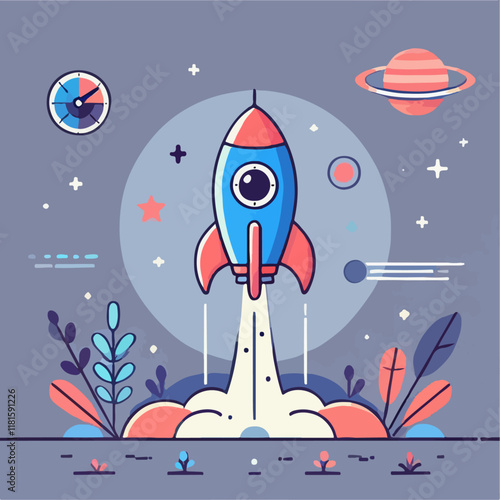 rocket in space