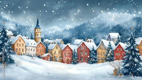 Winter Village Sleeps Under...