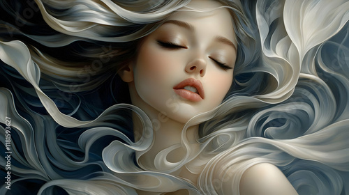 Woman Dreams Peacefully ami...