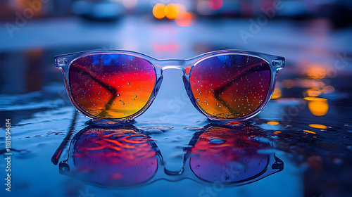 Sunglasses Reflecting City ...