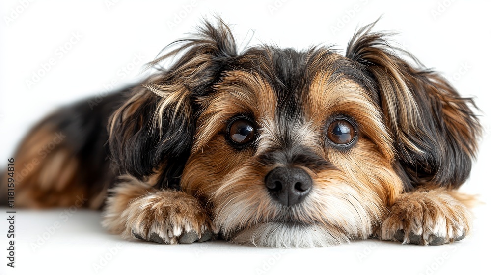 Close-up of a Cute Yorkshire Terrier Relaxing Close-up of a Cute Yorkshire Terrier Relaxing
