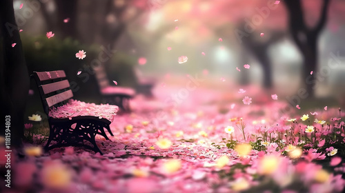 Pink Petals Fall Gently on ...